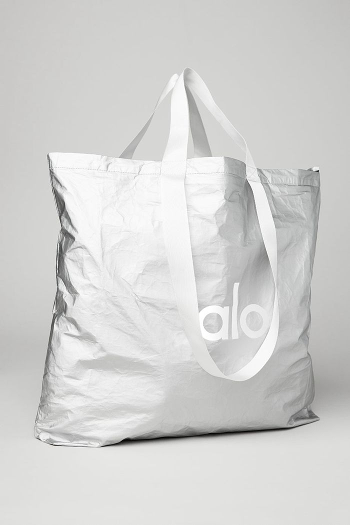 Bolsas Alo Yoga Keep It Dry Packable Tote Mujer Plateados | 280139EWL