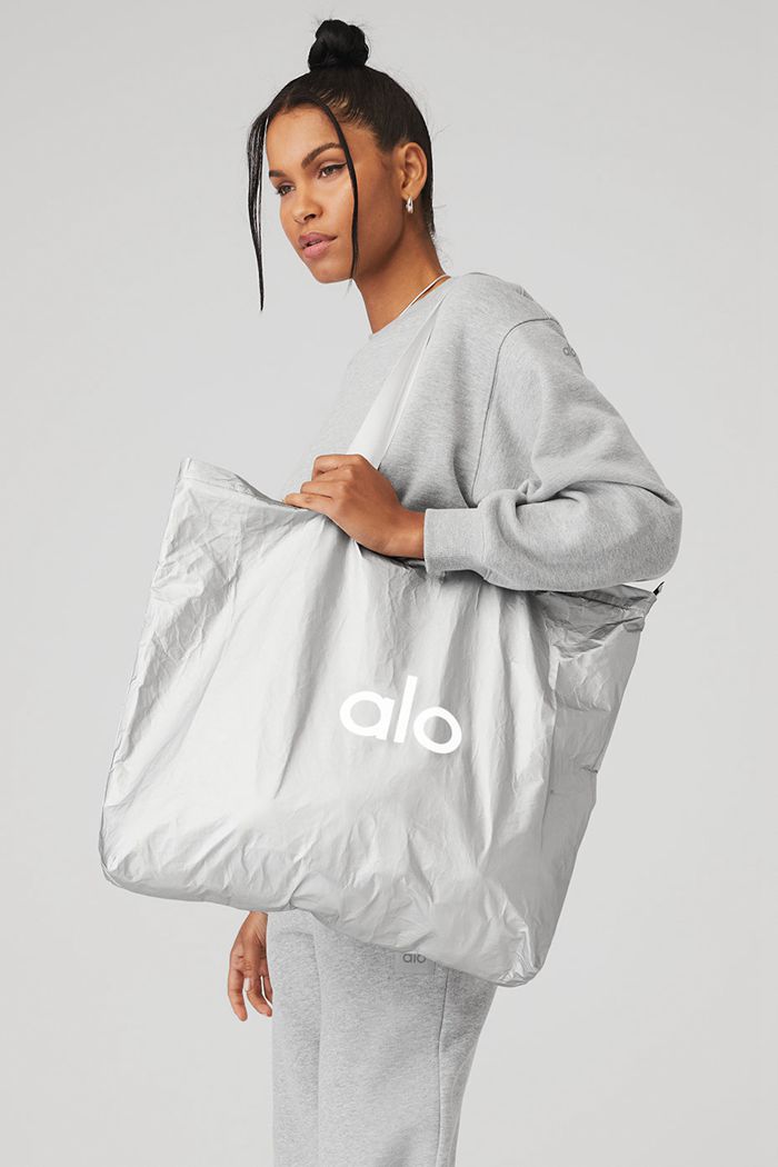 Bolsas Alo Yoga Keep It Dry Packable Tote Mujer Plateados | 280139EWL