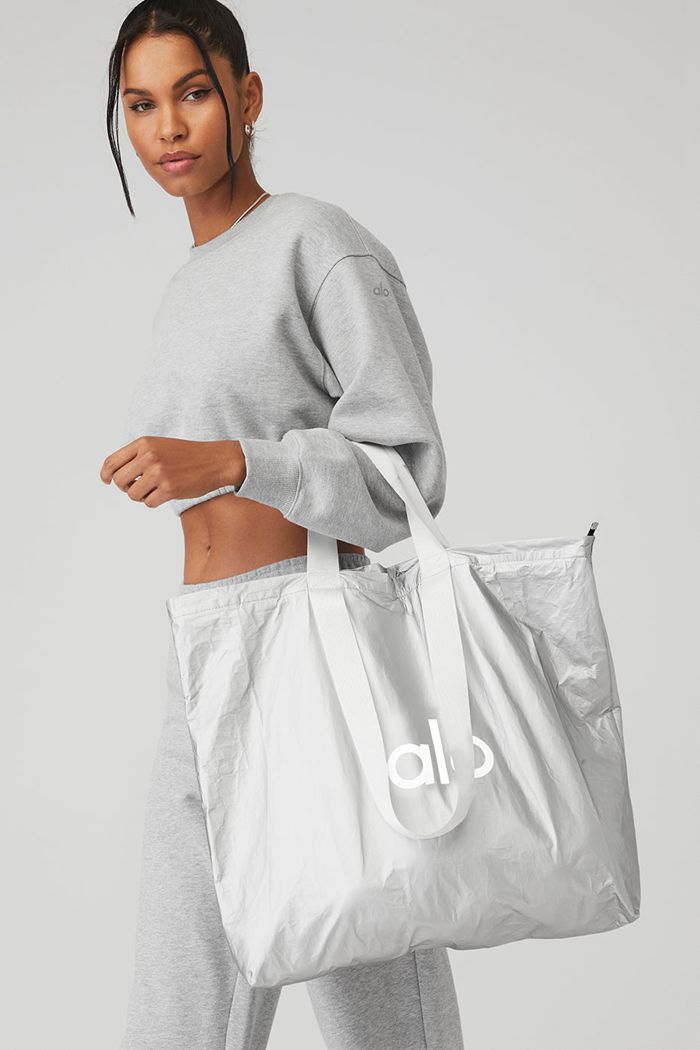 Bolsas Alo Yoga Keep It Dry Packable Tote Mujer Plateados | 280139EWL