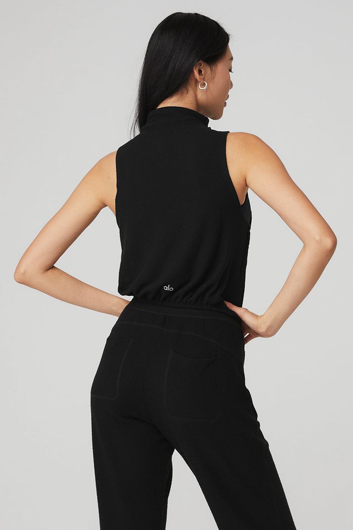 Chalecos Alo Yoga Alolux Soho Mock Neck Mujer Negros | 219857HSM