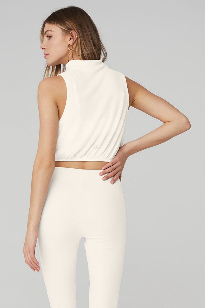 Chalecos Alo Yoga Alolux Soho Mock Neck Mujer Blancos | 248395MPB