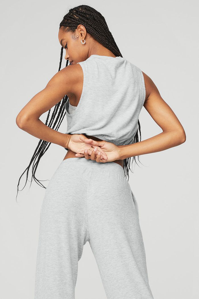 Chalecos Alo Yoga Alolux Soho Mock Neck Mujer Grises | 601932ZHF