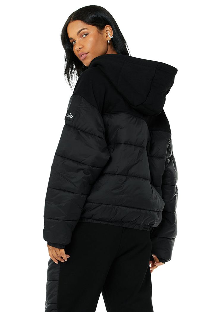 Chaquetas Alo Yoga Mash Up Mujer Negros | 809675QYE