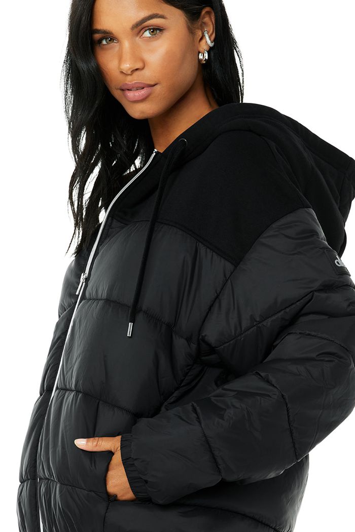 Chaquetas Alo Yoga Mash Up Mujer Negros | 809675QYE