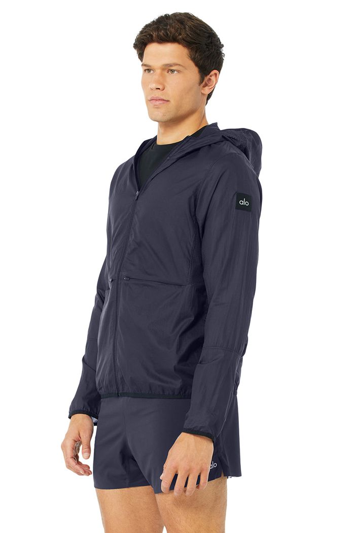 Chaquetas Alo Yoga Repeat Correr Hombre Negros | 156348YWH
