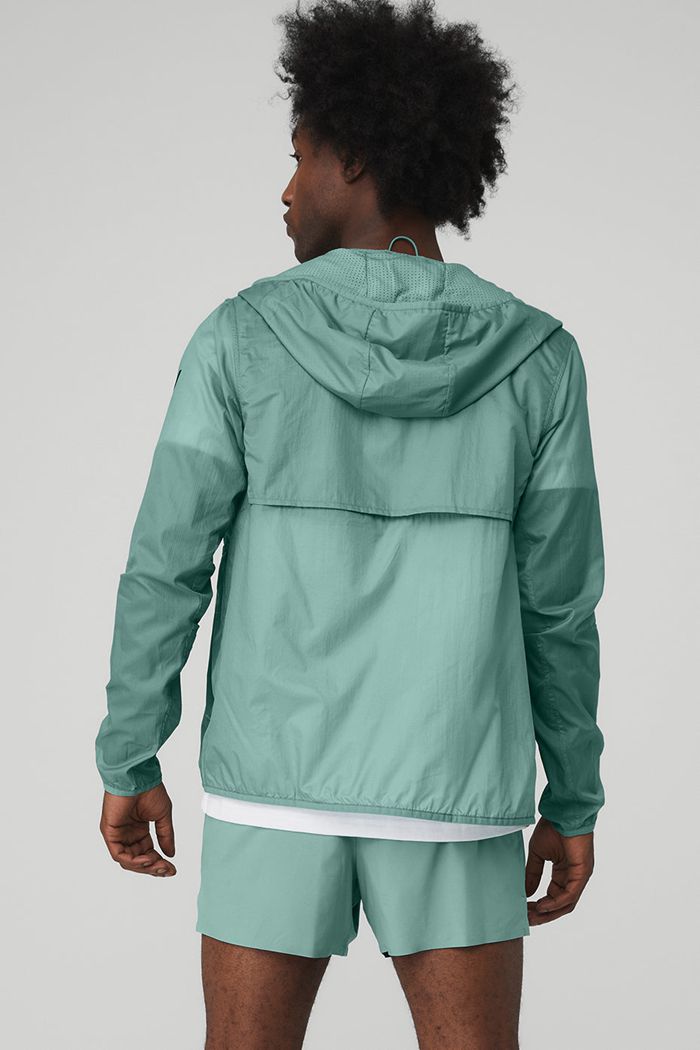 Chaquetas Alo Yoga Repeat Correr Hombre Azules | 261035TPQ