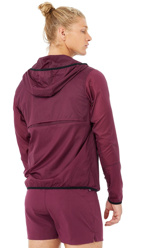 Chaquetas Alo Yoga Repeat Correr Hombre Rojos | 501342ELB