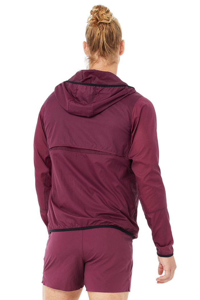 Chaquetas Alo Yoga Repeat Correr Hombre Rojos | 501342ELB