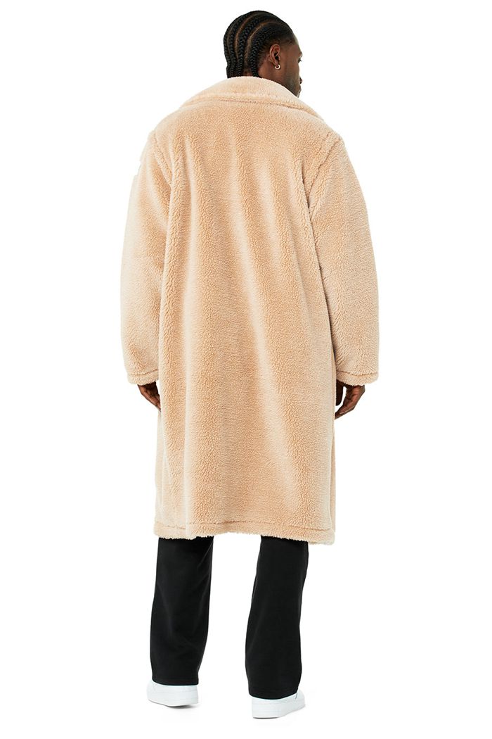 Coat Alo Yoga Oversized Sherpa Trench Hombre Marrom | 851934FXP