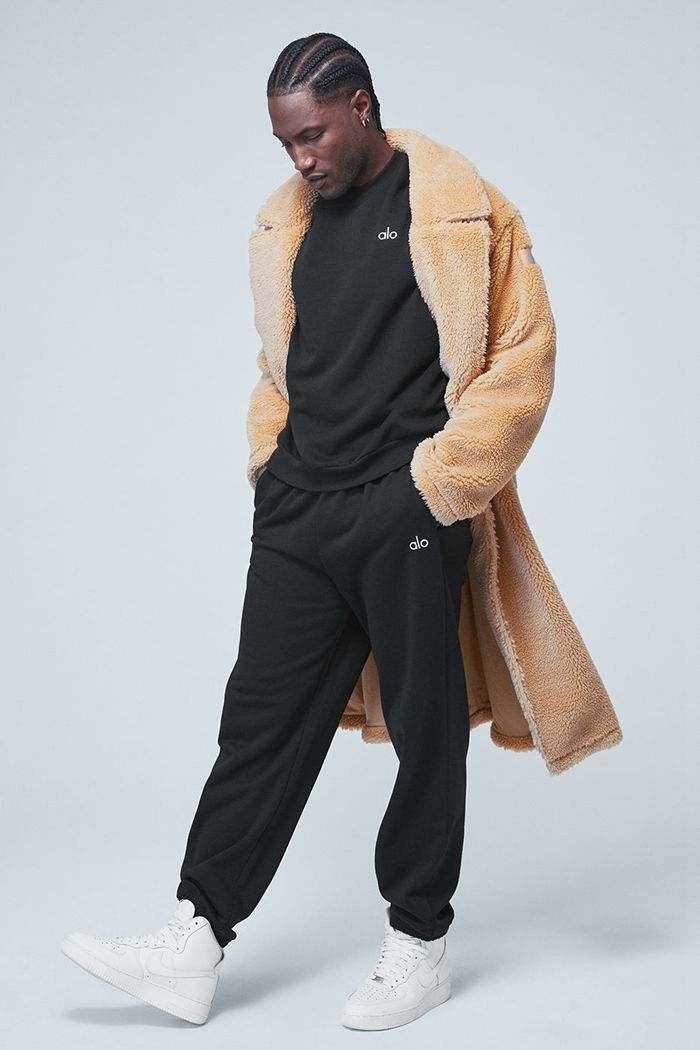 Coat Alo Yoga Oversized Sherpa Trench Hombre Marrom | 851934FXP