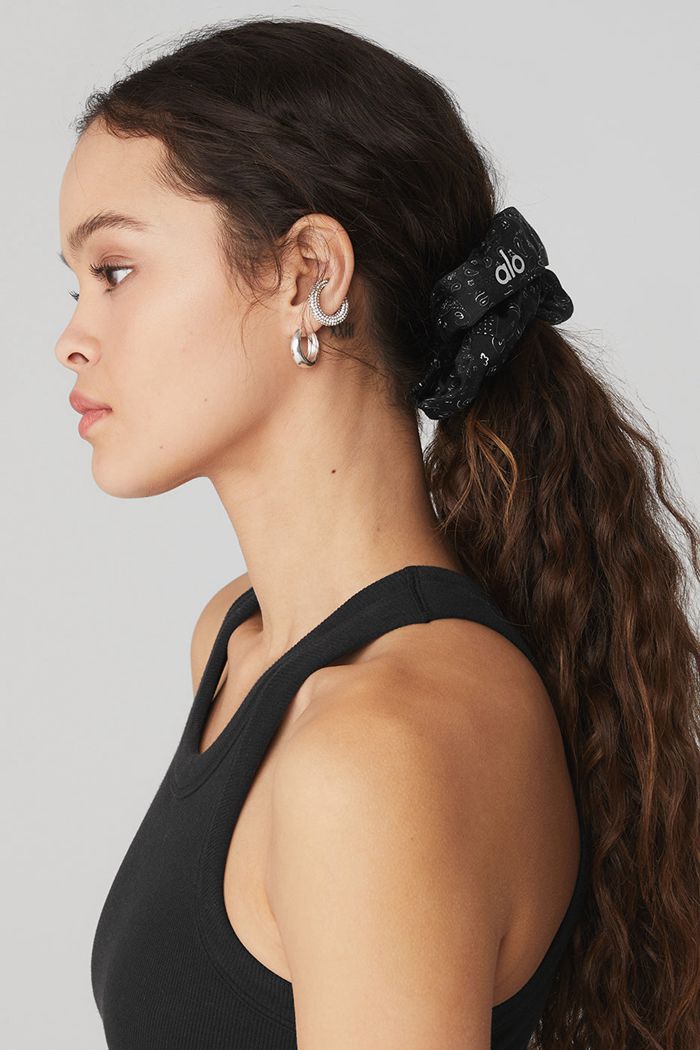 Coletero Alo Yoga Bandana Oversized Mujer Negros | 768102SNG