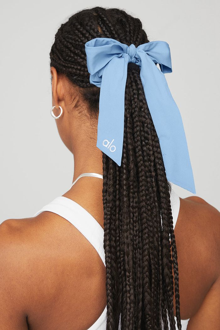 Coletero Alo Yoga Love Knots Tie Mujer Azules | 837604SZU