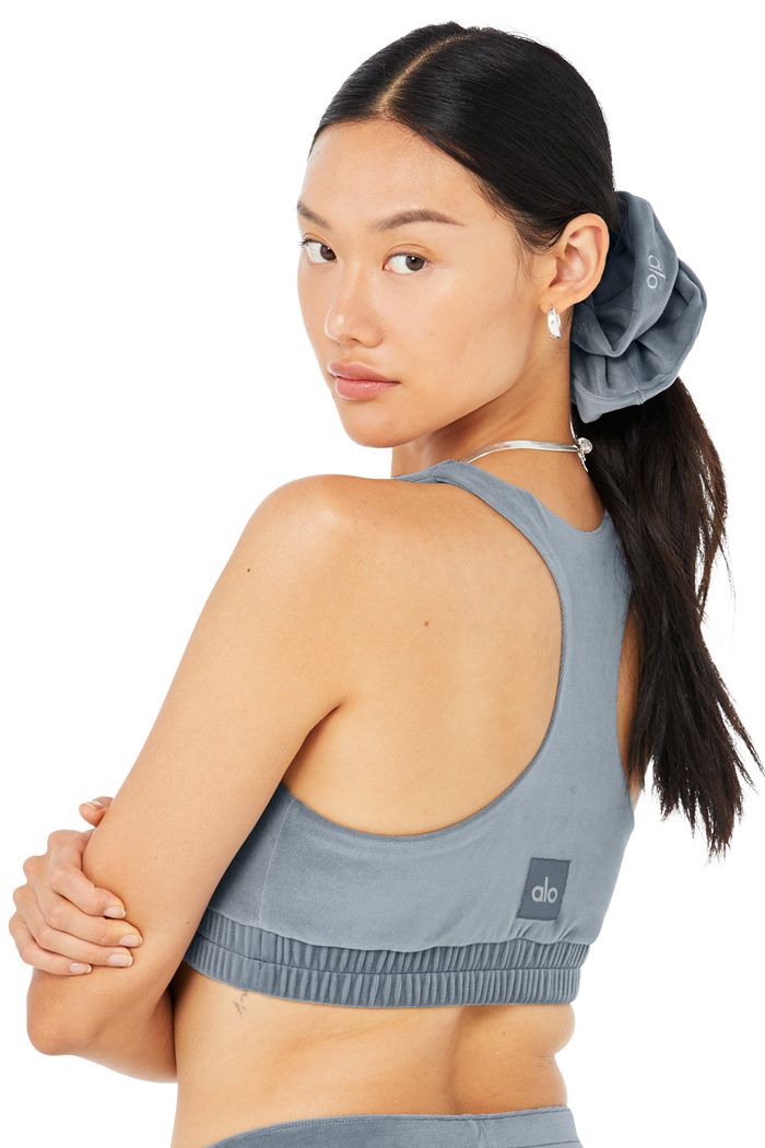 Coletero Alo Yoga Velour Oversized Mujer Grises | 057982TMG