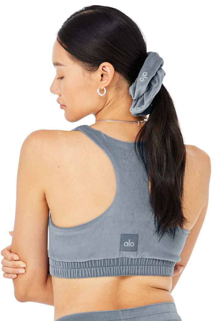 Coletero Alo Yoga Velour Oversized Mujer Grises | 057982TMG
