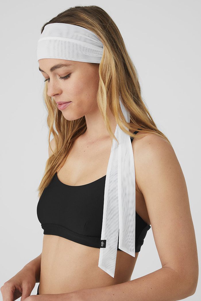 Diademas Alo Yoga Fresh Mesh Tie Mujer Blancos | 179348IFV