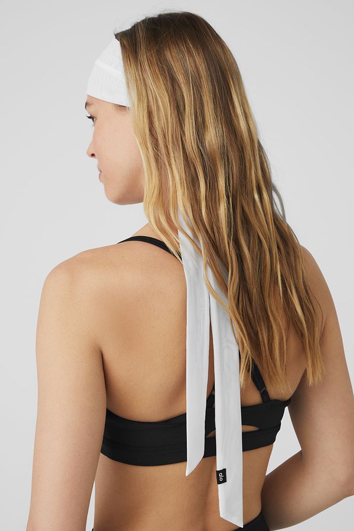 Diademas Alo Yoga Fresh Mesh Tie Mujer Blancos | 179348IFV