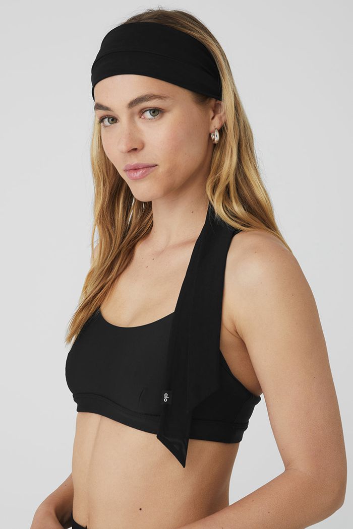 Diademas Alo Yoga Fresh Mesh Tie Mujer Negros | 320416ESC