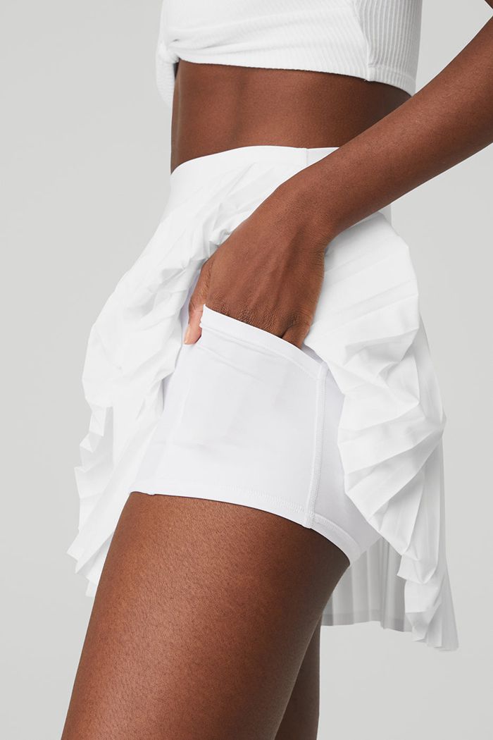 Falda Alo Yoga Grand Slam Tenis Mujer Blancos | 823196CAR
