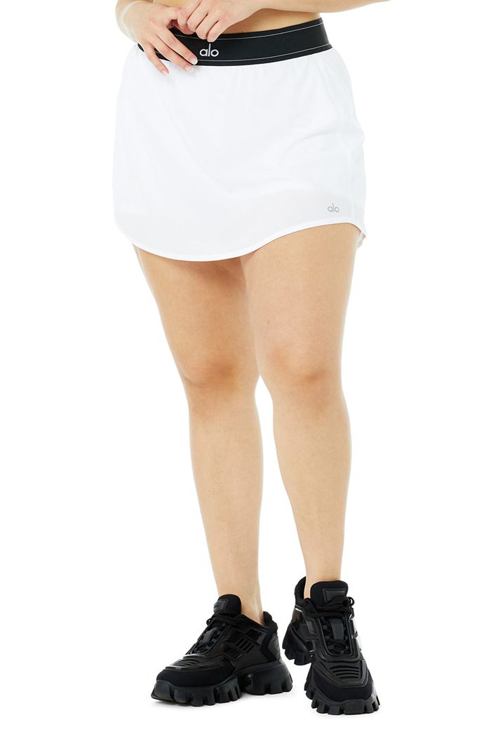 Falda Alo Yoga Match Point Tenis Mujer Blancos | 524108MGE