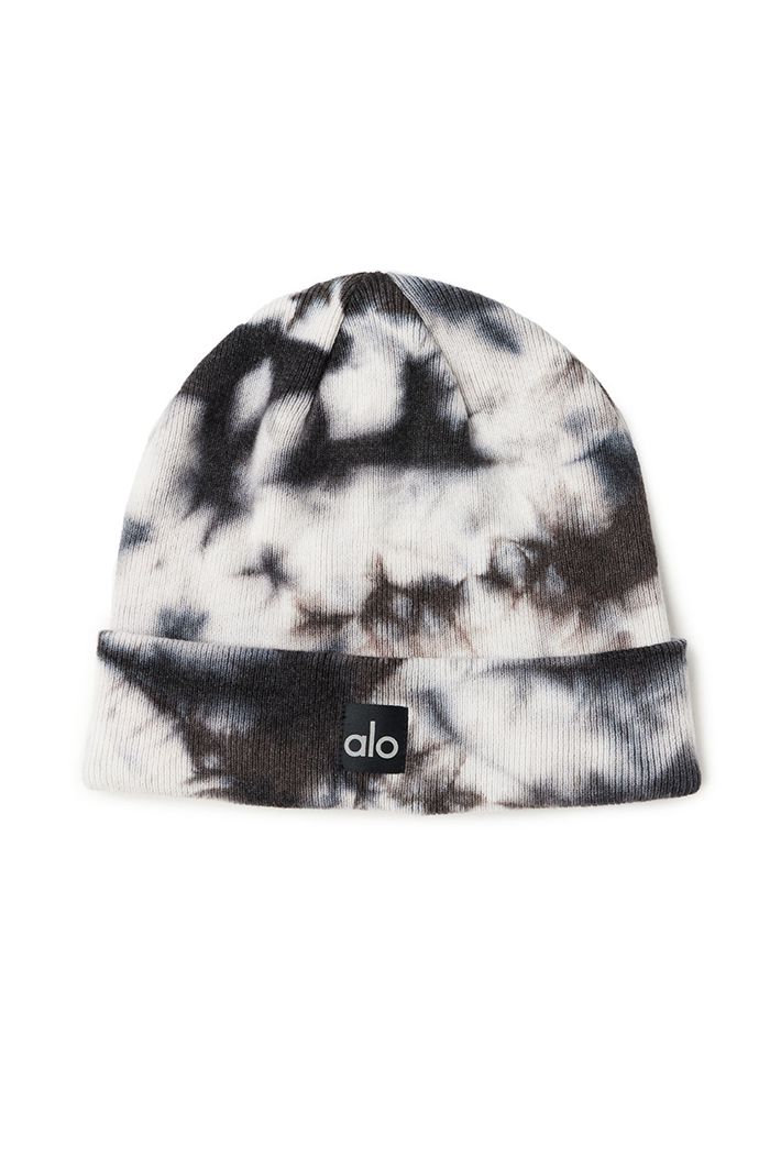 Gorros Alo Yoga Tie-Dye Mujer Negros Blancos | 708654DQI