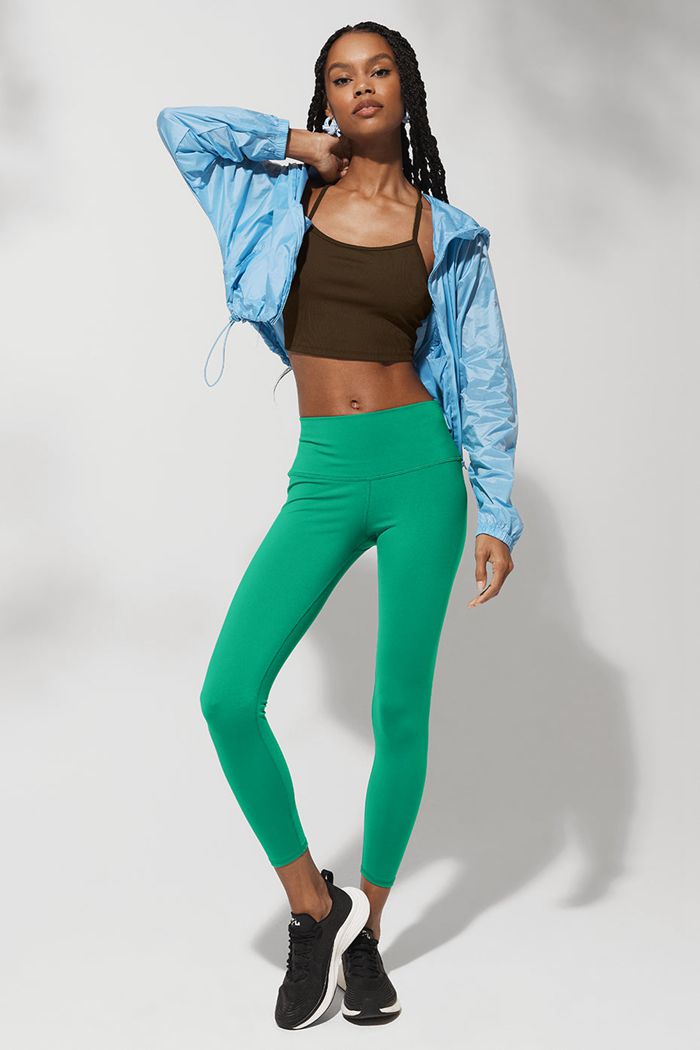 Leggins Alo Yoga 7/8 High-Cintura Airbrush Mujer Verdes Turquesa | 059814XDB