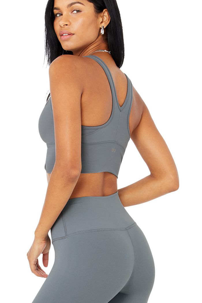 Leggins Alo Yoga 7/8 High-Cintura Airbrush Mujer Grises | 246795WXP