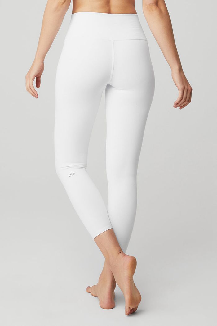 Leggins Alo Yoga 7/8 High-Cintura Airbrush Mujer Blancos | 275640JHB