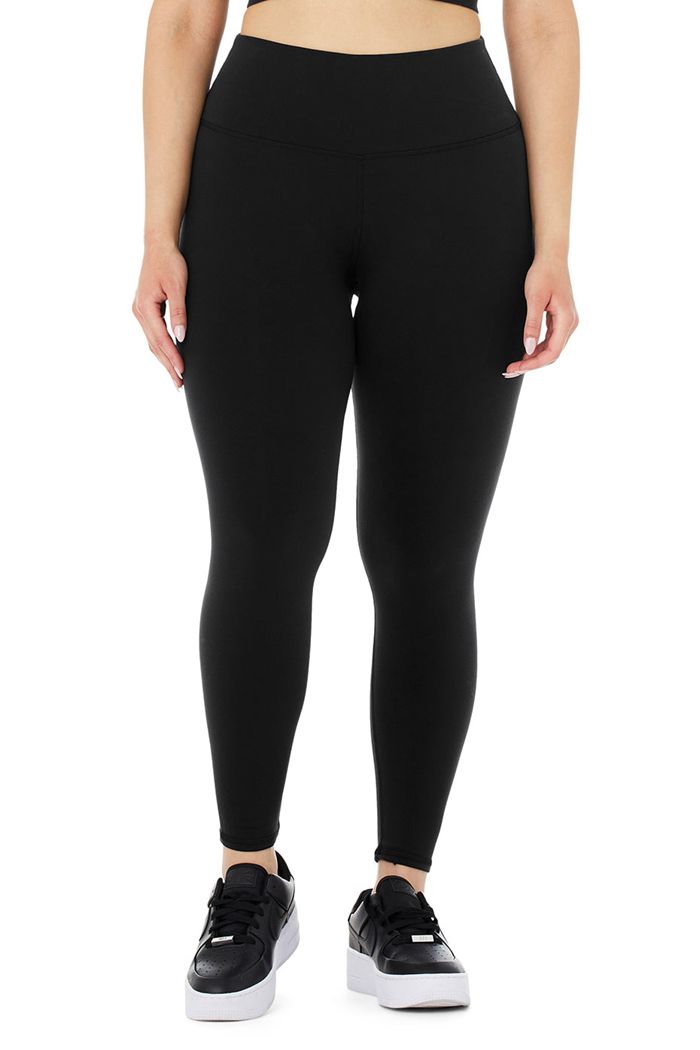 Leggins Alo Yoga 7/8 High-Cintura Airbrush Mujer Negros | 364570UMW