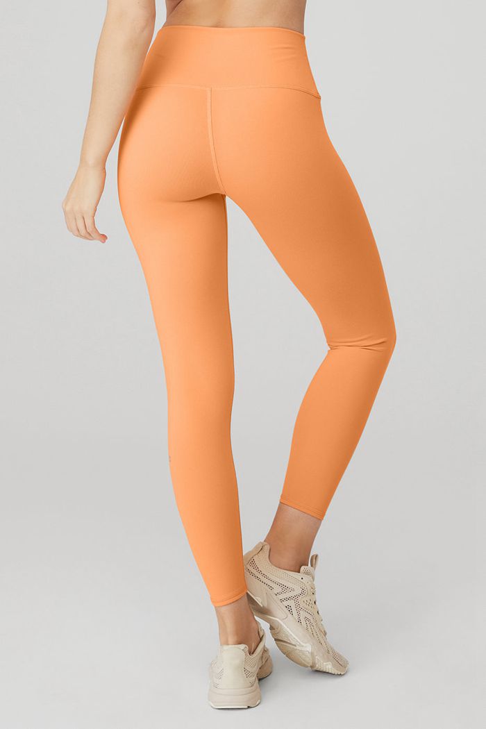 Leggins Alo Yoga 7/8 High-Cintura Airbrush Mujer Naranjas | 475928TWP