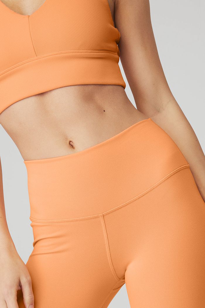 Leggins Alo Yoga 7/8 High-Cintura Airbrush Mujer Naranjas | 475928TWP