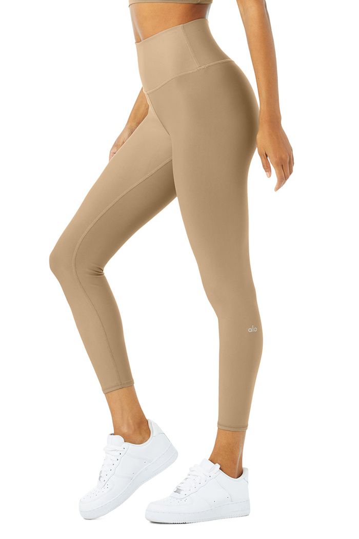 Leggins Alo Yoga 7/8 High-Cintura Airlift Mujer Marrom | 139045GAT