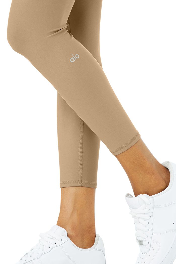 Leggins Alo Yoga 7/8 High-Cintura Airlift Mujer Marrom | 139045GAT