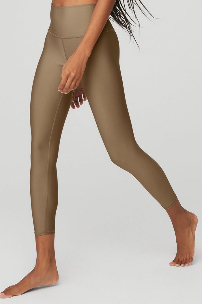 Leggins Alo Yoga 7/8 High-Cintura Airlift Mujer Marrom | 307129EXQ