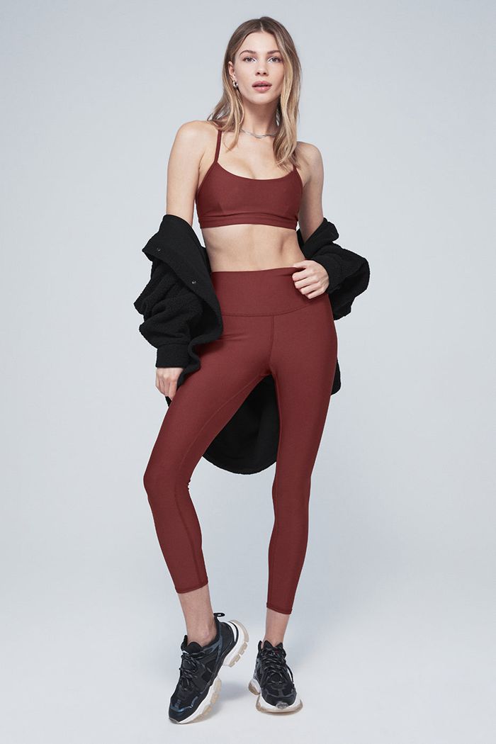 Leggins Alo Yoga 7/8 High-Cintura Airlift Mujer Rojos | 485761PWS