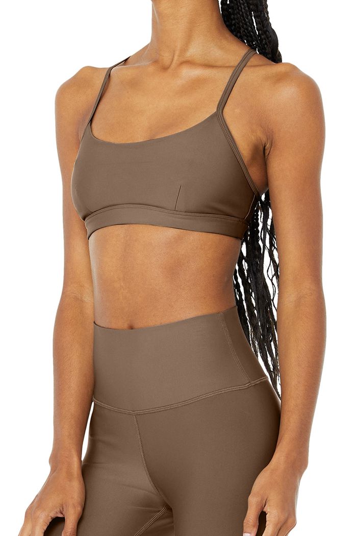 Leggins Alo Yoga 7/8 High-Cintura Airlift Mujer Marrom | 865092SGK