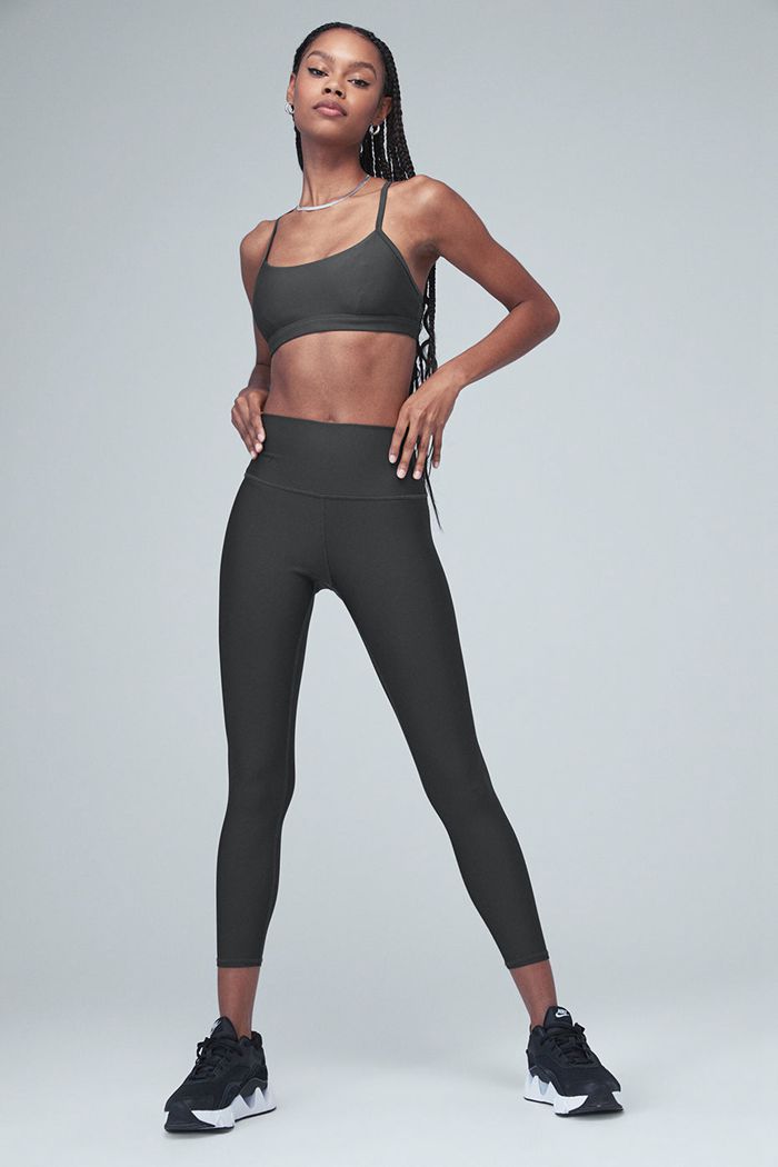 Leggins Alo Yoga 7/8 High-Cintura Airlift Mujer Grises Oscuro | 962138IAP