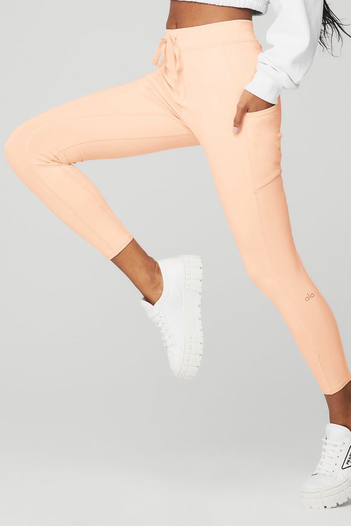 Leggins Alo Yoga 7/8 High-Cintura Checkpoint Mujer Beige | 348260HMI