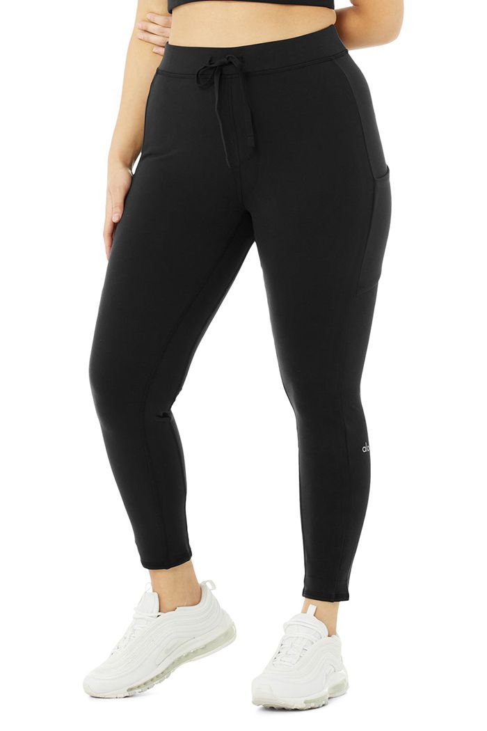 Leggins Alo Yoga 7/8 High-Cintura Checkpoint Mujer Negros | 518962MEG