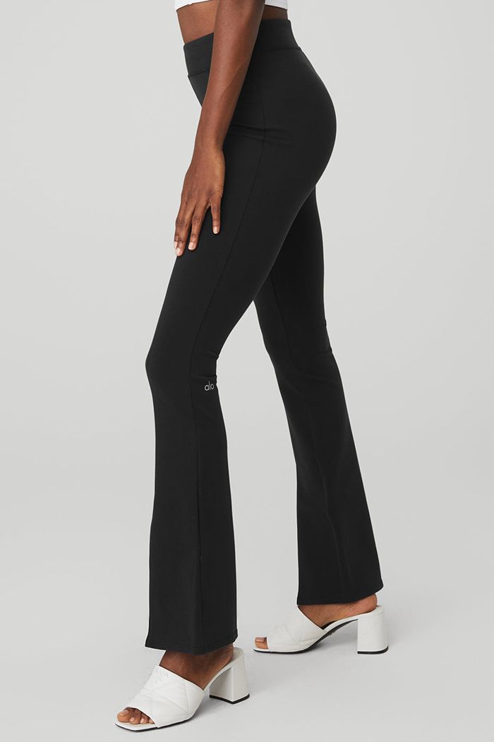 Leggins Alo Yoga 7/8 High Cintura Flutter Mujer Negros | 501423NOT