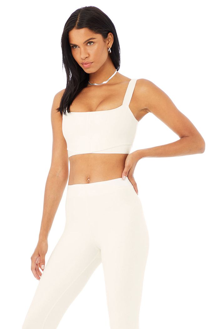 Leggins Alo Yoga Airlift High-Cintura 7/8 Corset Mujer Blancos | 574103XWM