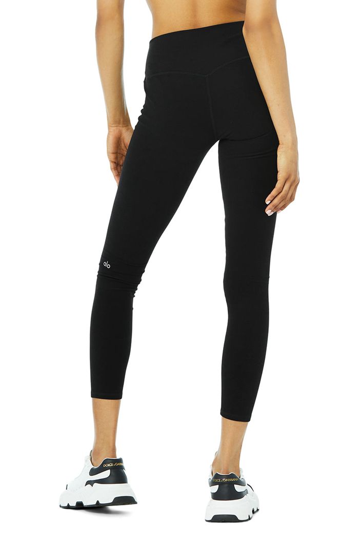Leggins Alo Yoga Alosoft High-Cintura 7/8 Highlight Mujer Negros | 837624XLR