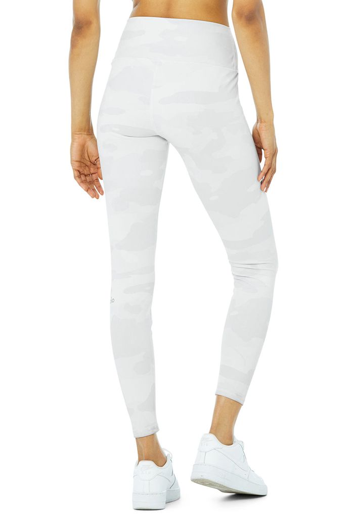 Leggins Alo Yoga High-Cintura Camo Vapor Mujer Grises | 051346MKQ
