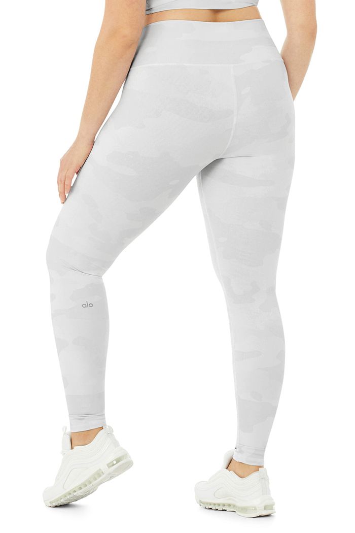 Leggins Alo Yoga High-Cintura Camo Vapor Mujer Grises | 051346MKQ