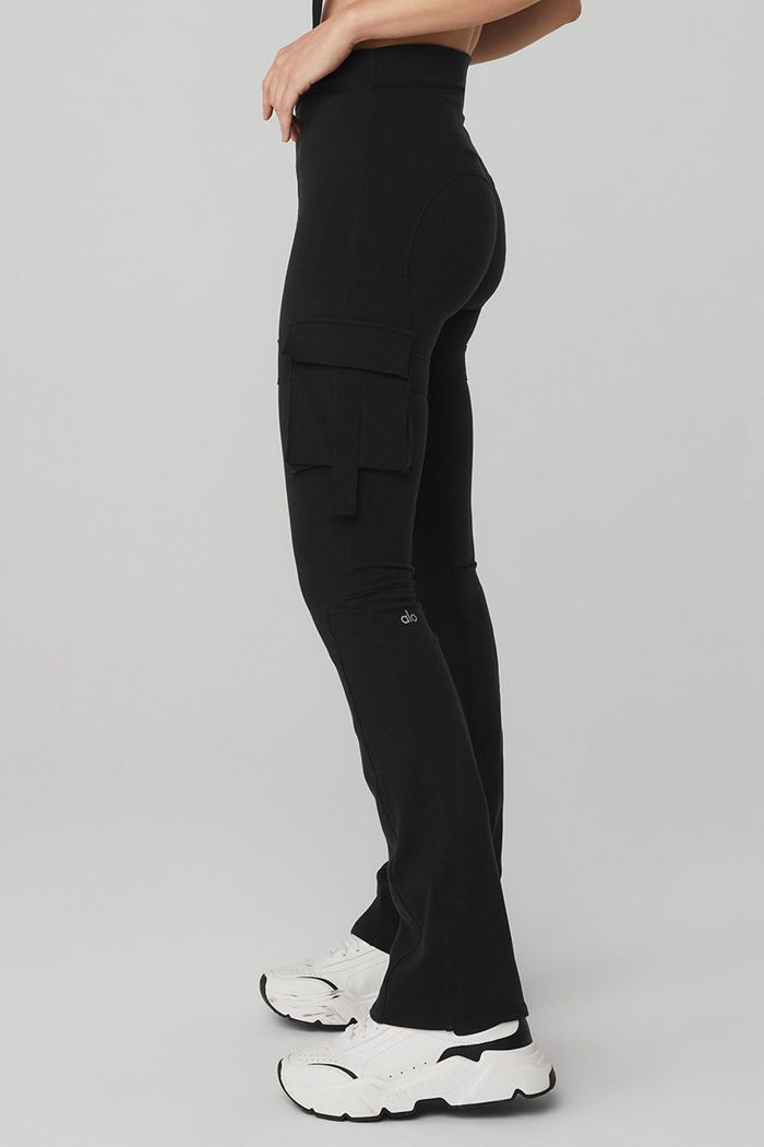 Leggins Alo Yoga High-Cintura Catch The Vibe Flare Mujer Negros | 123968CMX