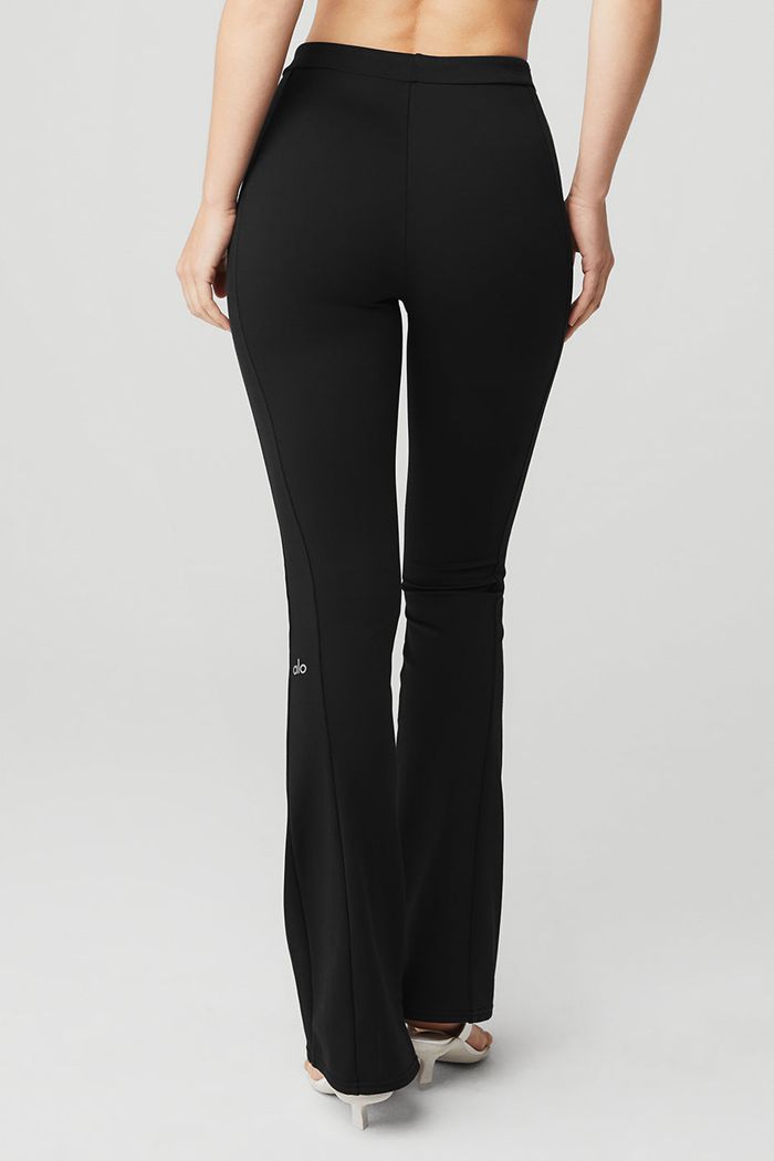 Leggins Alo Yoga High-Cintura Zip It Flare Mujer Negros | 048927IFU