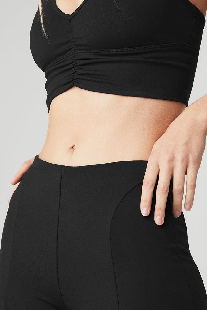 Leggins Alo Yoga High-Cintura Zip It Flare Mujer Negros | 048927IFU
