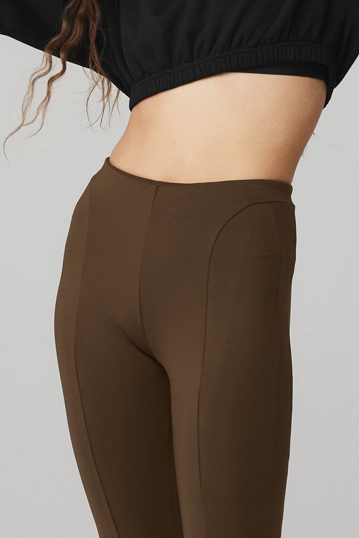 Leggins Alo Yoga High-Cintura Zip It Flare Mujer Negros | 251634ROU