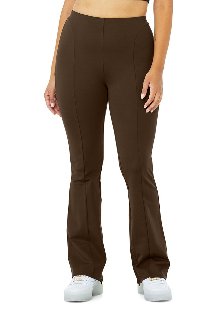 Leggins Alo Yoga High-Cintura Zip It Flare Mujer Negros | 251634ROU