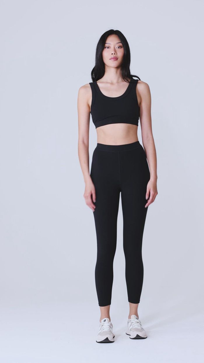 Leggins Alo Yoga Ribbed High-Cintura 7/8 Blissful Mujer Marrom | 840971PFG