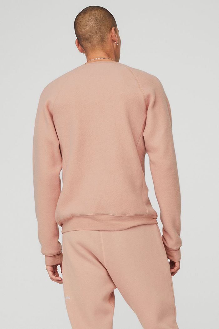 Long Sleeve Alo Yoga Triumph Crew Neck Sweatshirt Hombre Rosas | 259314QCW